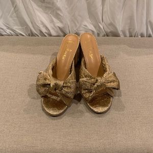 Loeffler Randall Inspired - Lulu’s Rose Gold Knotted Bow Sandals size 7.5